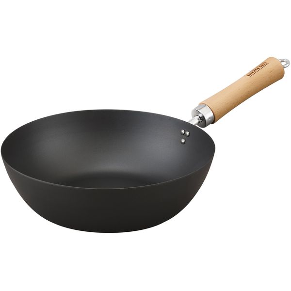 アイリスオーヤマ SCW-28 ブラック 鉄フライパン 炒め鍋 28cm メーカー直送
