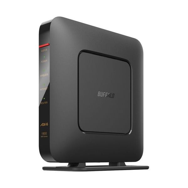 バッファロー WSR-1800AX4P/DBK 無線LAN親機 WiFiルーター 11ax/ ac/ n/ a/ g/ b 1201+573Mbps WiFi6/ Ipv6対応 ネット脅威ブロッカー2 ベーシック搭載 ブラック
