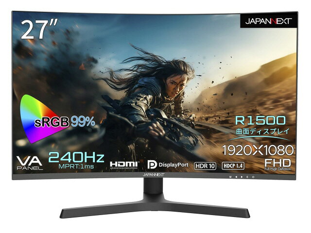 JAPANNEXT 液晶ディスプレイ JN-27VCG240FHDR-HSP