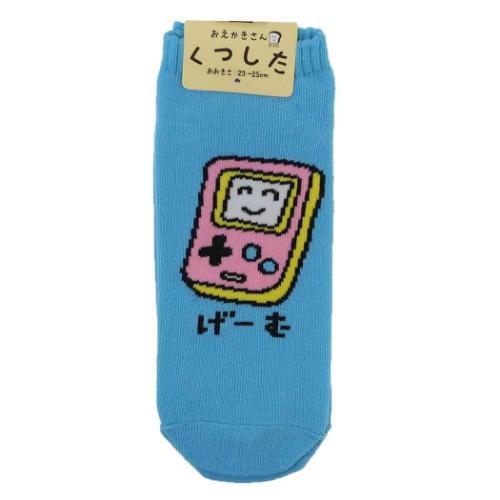 おえかきさん 女性用靴下 ANKLE SOCKS LADIES げーむさん！ オクタニ 大人向け かわいい レディース グッズ