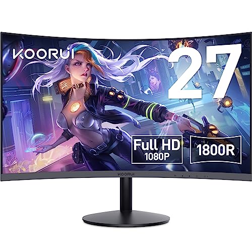 KOORUI 27インチ75HZ 5ms 曲面モニター Amazon.co.jp: KOORUI モニター 27インチ 75Hz 5ms 曲面 モニター VA
