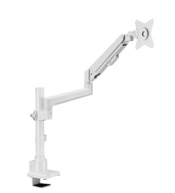 GREEN HOUSE グリーンハウス モニターアーム 1画面 /17～32インチ ガススプリング クランプ/グロメット式 ホワイト GH-AMEP1-WH