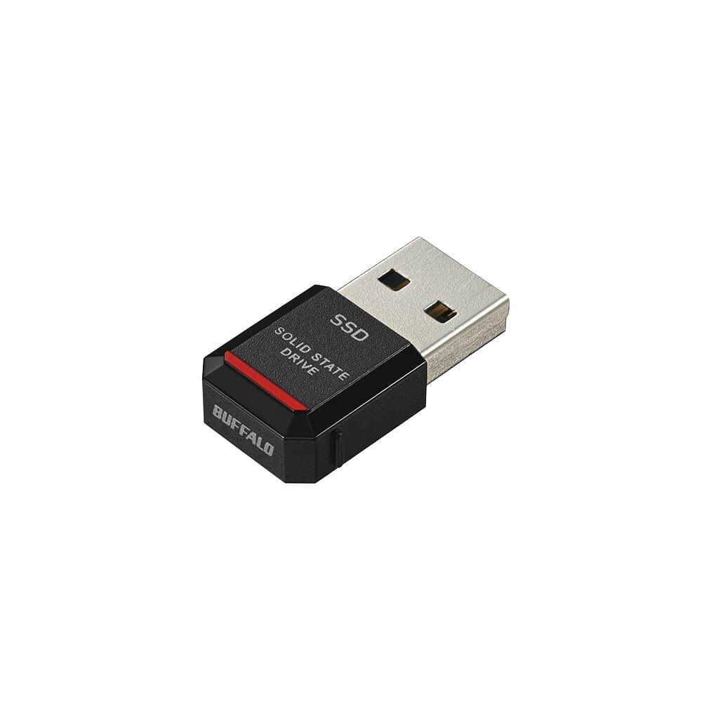 バッファロー SSD-PST1.0U3BA/D 外付けSSD ポータブル USB3.2 Gen2 小型 TV録画対応 1TB ブラック| パソコン周辺機器 外付SSD 外付け 外付 SSD 耐久 省電力 フ…