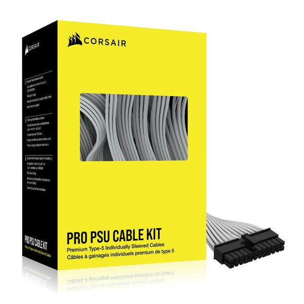 CORSAIR｜コルセア CORSAIR電源用スリーブケーブル Premium Individually Sleeved Type-5 PSU Cables Pro Kit ホワイト CP-8920293