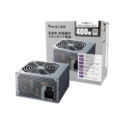 玄人志向 KRPW-L5-400W/80+/REV PC電源 KRPW-L5 REV2.0シリーズ KRPW-L5-400W/80+/REV2.0 400W /ATX /Standard