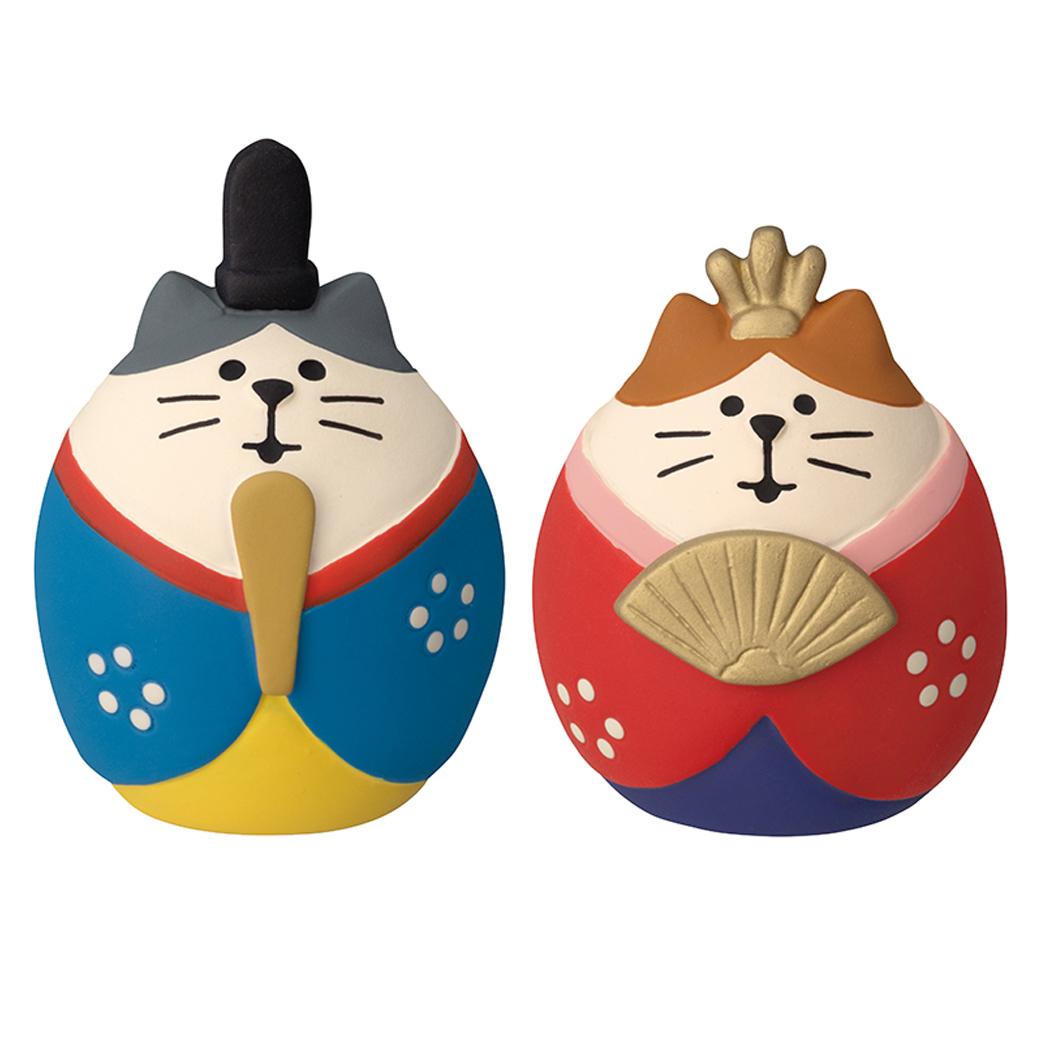 猫雛 マスコット ぽかぽかひなたのおひなさま concombre 2024 デコレ ミニチュア オブジェ ディスプレイ 置物