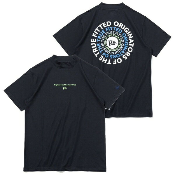 NEW ERA｜ニューエラ 男女兼用 半袖 鹿の子 ミッドネック Tシャツ Circle OOTTF ネイビー 14109053 ユニセックス /XLサイズ