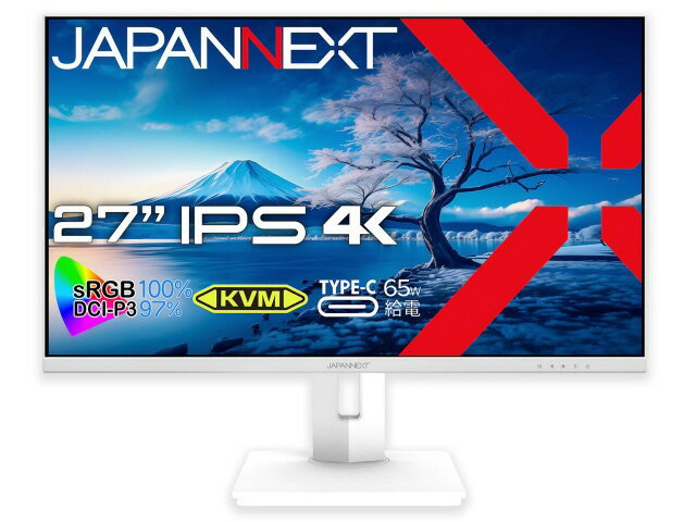 JAPANNEXT 液晶ディスプレイ JN-IPS27UHDR-C65W-HSP-W