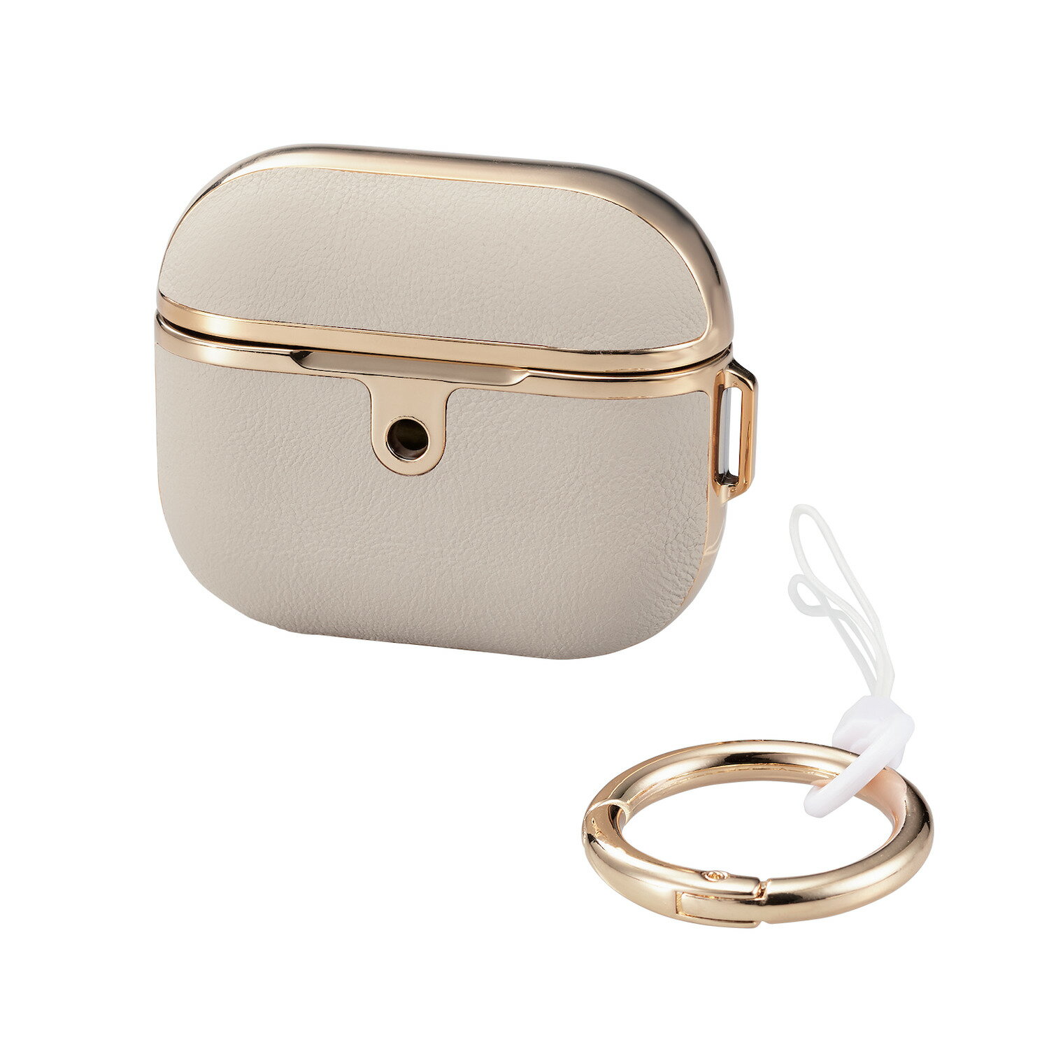 エレコム ELECOM AVA-AP5ULMGB グレージュ×ゴールド AirPods 第3世代 用&me サイドメッキソフトレザーケース