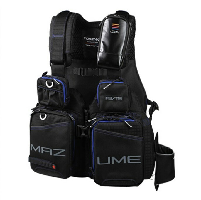 MAZUME マズメ mazume タイドマニアライフジャケット フリー ブラック×ブルー MZLJ-705