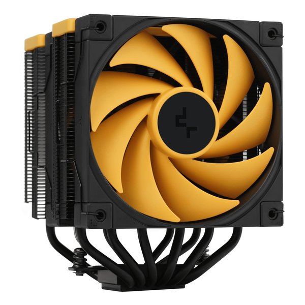 DEEPCOOL｜ディープクール CPUクーラー 120mmファンx2 LGA2066/2011-3/2011/1700/1200/1155/1151/1150・AM5/AM4 AK620 ZERO DARK ZORIA ブラック+イエロー Zoriaデザイン R-AK620-BKNPMN-E