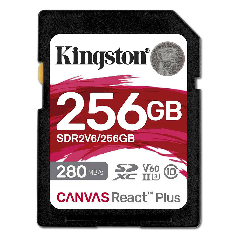 Kingston キングストン Canvas React Plus V60 SD メモリカード 256GB SDR2V6/256GB