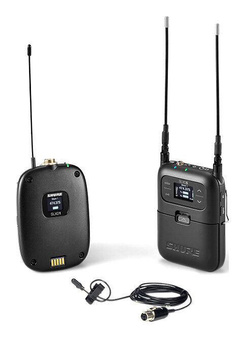 SHURE｜シュアー SLXD15 ポータブルワイヤレスマイクシステム ボディパック送信機、ポータブル受信機、ラベリアマイク DL4B SLXD15/DL4B-JB