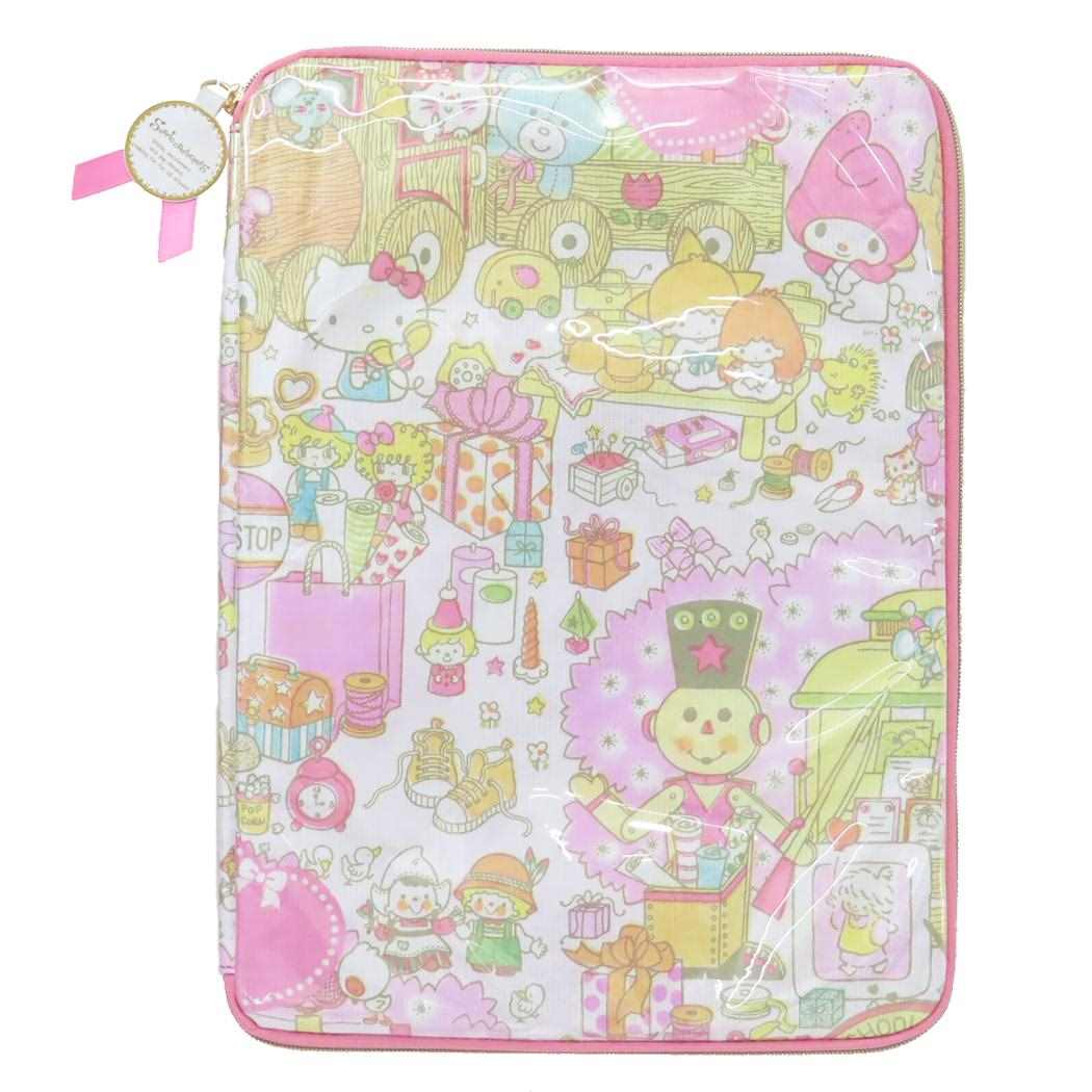 サンリオキャラクターズ タブレット タブレットケース ラッピングピンク サンリオ 丸眞 タブレットポーチ タブレット入れ