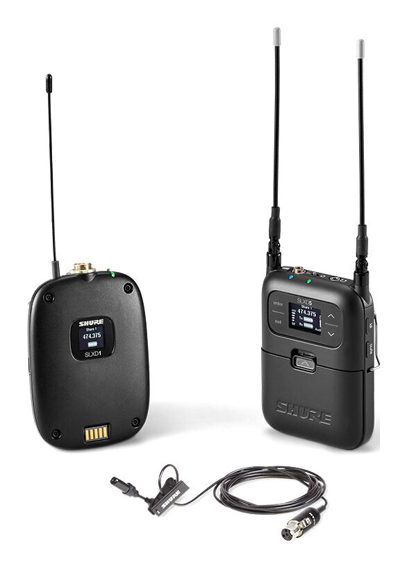 SHURE｜シュアー SLXD15 ポータブルワイヤレスマイクシステム ボディパック送信機、ポータブル受信機、ラベリアマイク UL4B SLXD15/UL4B-JB