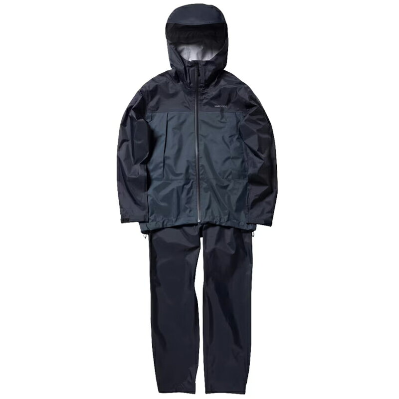 シマノ SHIMANO RA-047X 3レイヤー レインスーツ M ブラック 112583