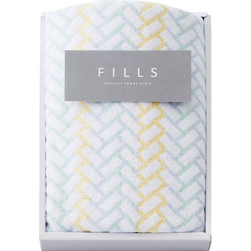 FILLS フェイスタオル カラーヘリンボーン