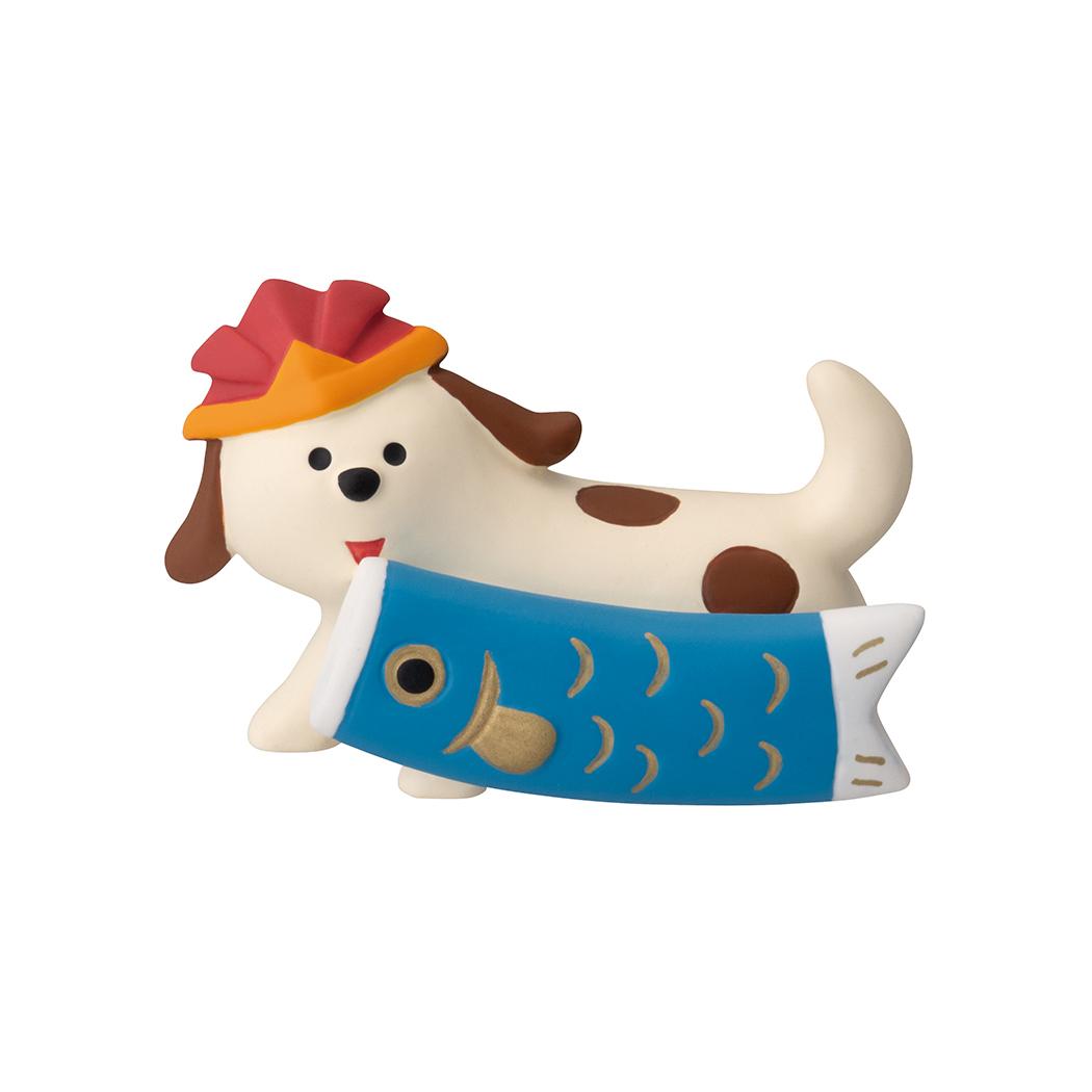 マスコット concombre 鯉運びわんこ デコレ 置き物 インテリア雑貨 かわいい グッズ