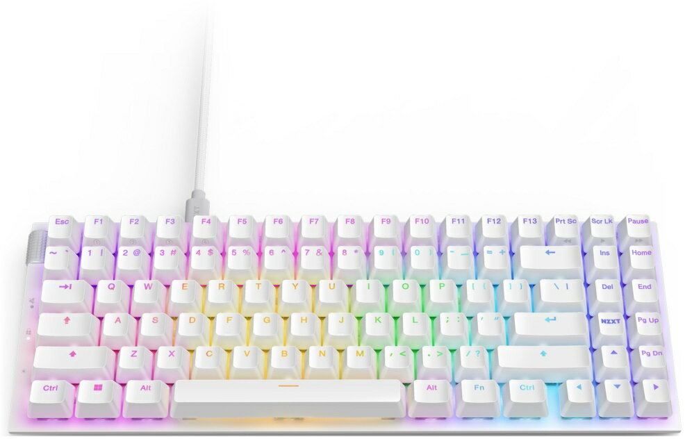 NZXT オプティカルゲーミングキーボード FUNCTION2 MINITKL 英字配列 ホワイト KB-002NW-US