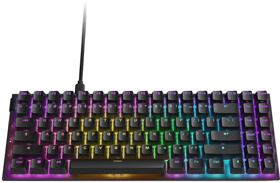 NZXT オプティカルゲーミングキーボード FUNCTION2 MINITKL 英字配列 ブラック KB-002NB-US