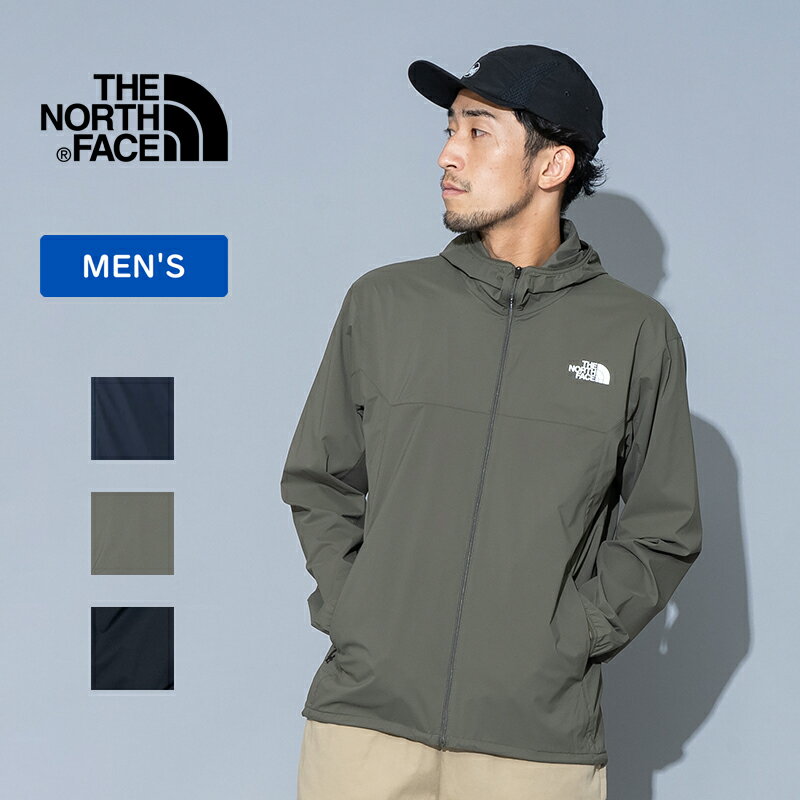 THE NORTH FACE ザ・ノース・フェイス ES エニータイム ウインド フーディ メンズ L ニュートープ 24秋冬 NP72385