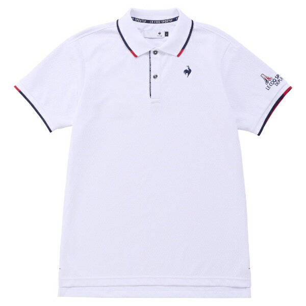 ルコック｜le coq メンズ ストレッチフォーサー ベーシックデザイン半袖ポロシャツ ホワイト QGMXJA04 /Lサイズ