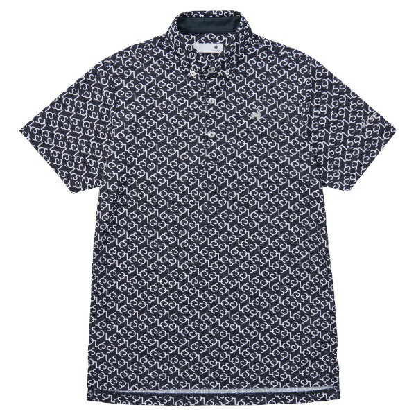 ルコック｜le coq メンズ 総柄半袖シャツ ネイビー QGMXJA53 /LLサイズ