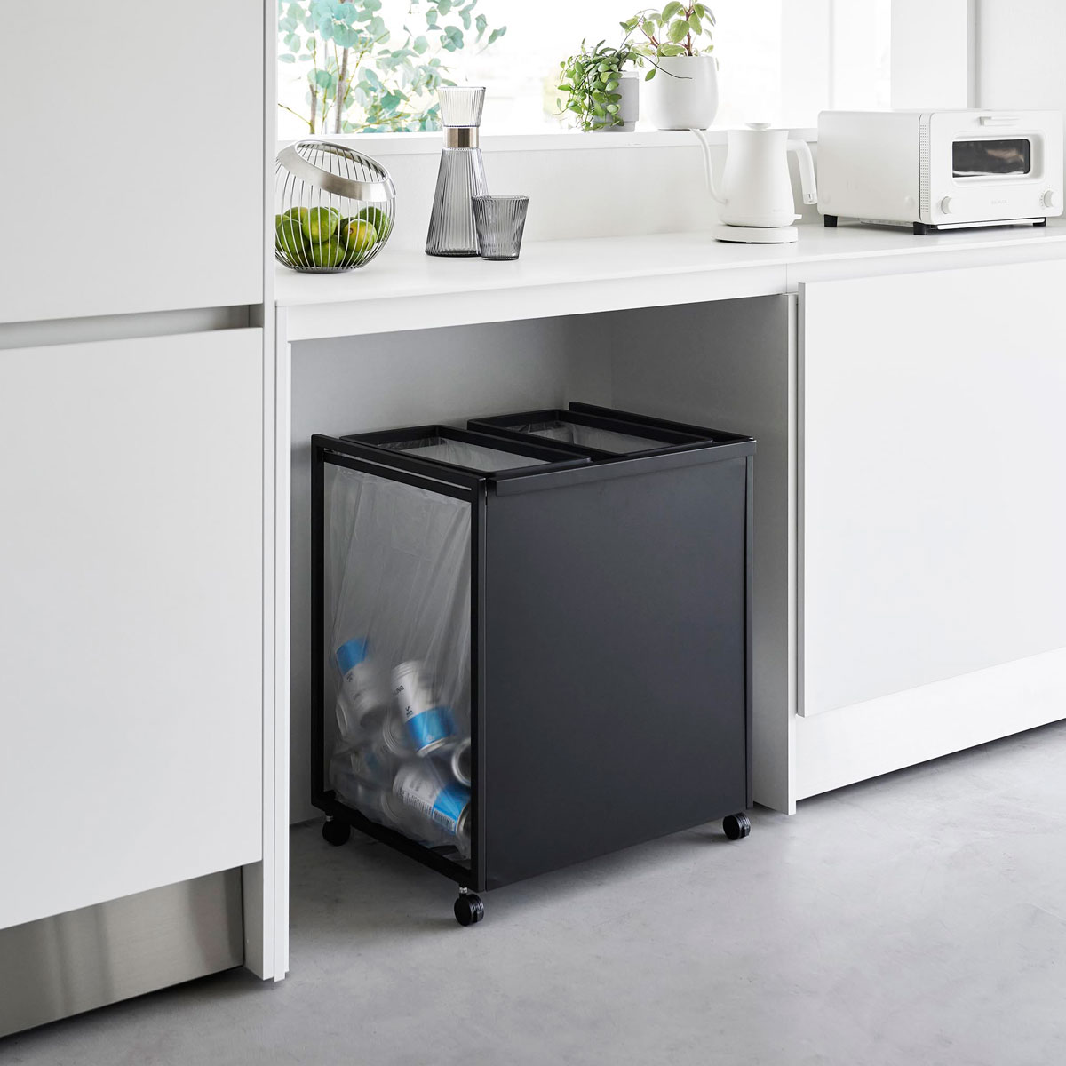 楽天市場】山崎実業 山崎実業 目隠し分別ダストワゴン トスカ 3分別