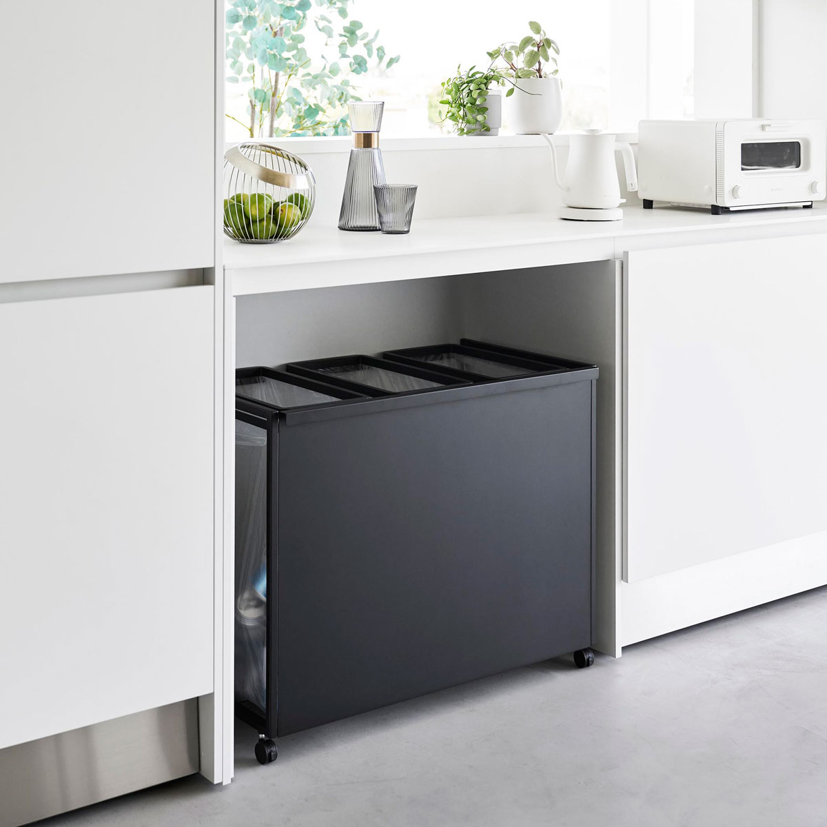 楽天市場】山崎実業 山崎実業 目隠し分別ダストワゴン タワー tower