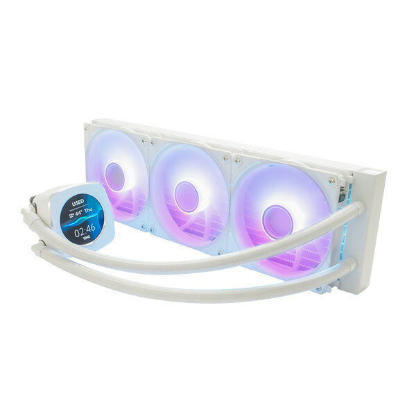 OWLTECH｜オウルテック 水冷CPUクーラー 120mmファンx3 LGA1366/115x/1200/1700/2011・AM4/AM5 ホワイト OWL-LCS360ARGBL-WH