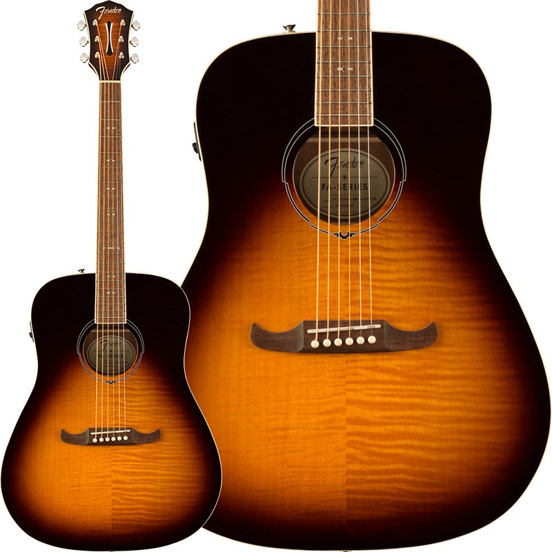 楽天市場】Fender FA-345CE AUDITORIUM 3-Color Tea Burst