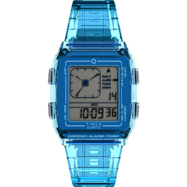 TIMEX｜タイメックス Q LCA トランスパレント Transparent 1年保証 ブルー TW2W45100