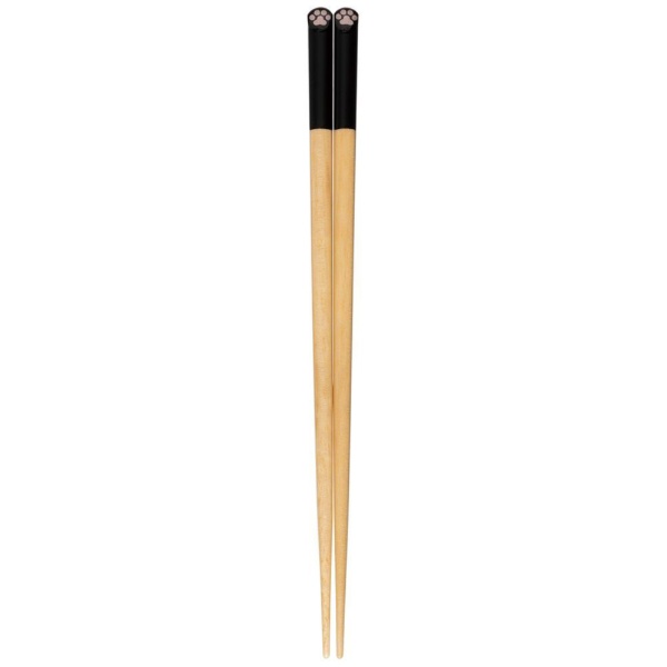 サンライフ ねこのおてて クロ 21.0cm 木製 キッチンツール 食器 箸 a07044974263143865
