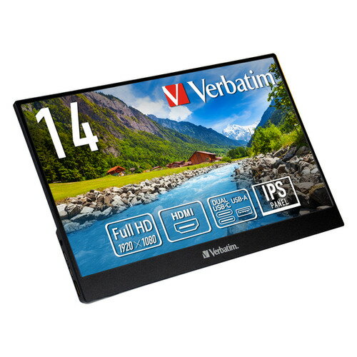 Verbatim PM-14 14インチ フルHD ポータブルモニター Verbatim、重さ540gの14型フルHDモバイルモニター「PM-14」 - 価格.com