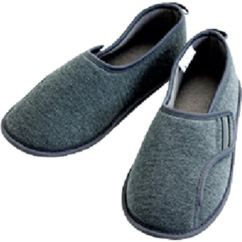 徳武産業 防災ルームシューズ グレー LL