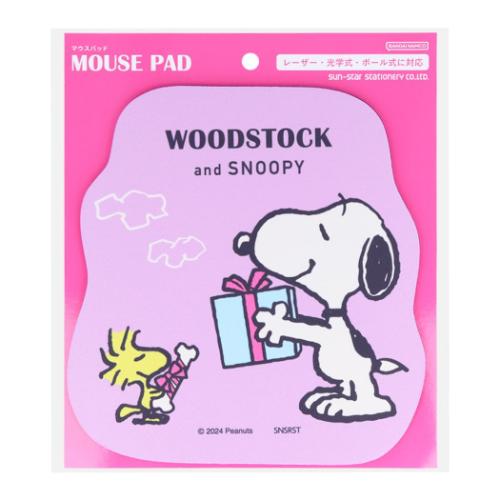 ＷＯＯＤＳＴＯＣＫ　＆　ＳＮＯＯＰＹ　ダイカットマウスパッド　バイオレット