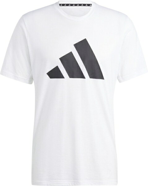 アディダス｜adidas メンズ トレイン エッセンシャルズ FEELREADY ロゴ トレーニング半袖Tシャツ ホワイト×ブラック BXH37 /J/Lサイズ