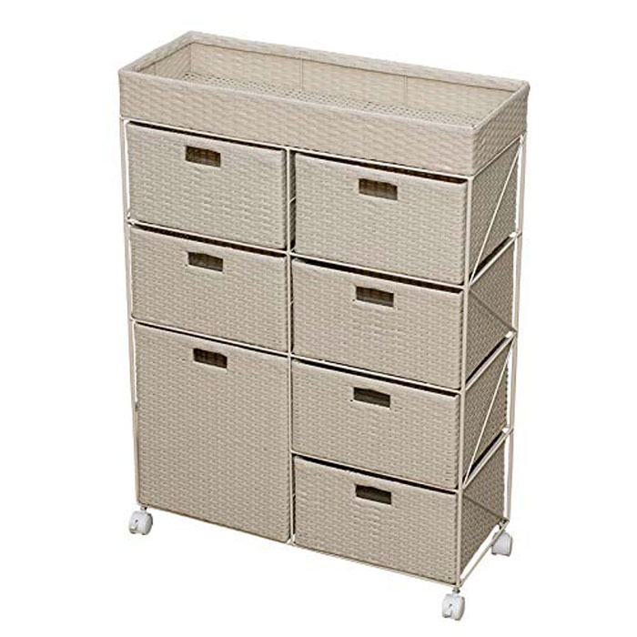 ラタン調　チェスト　4段ワイド　ブラウン 楽天市場】サカベ サカベ ラタン調チェスト4段ワイド ブラウン | 価格