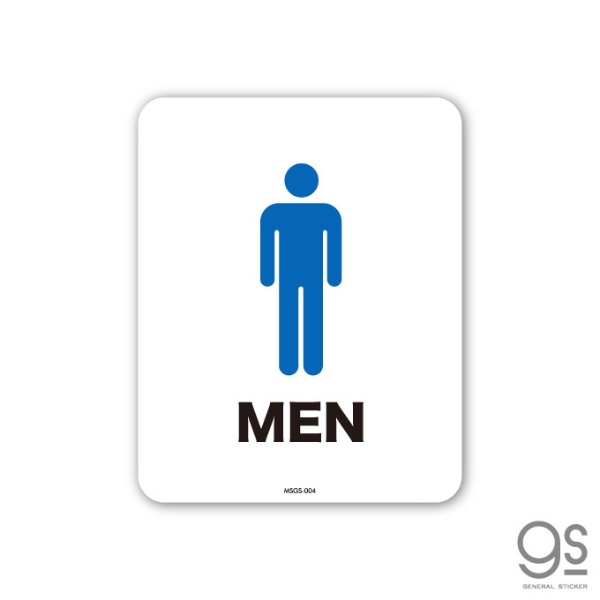 ゼネラルステッカー｜GENERAL STICKER SIGNATURE サインステッカー TOILET MENトイレ用ステッカー 男性 MSGS-004