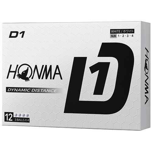 ホンマ(HONMA) 1ダース(12球入) ゴルフ 公認球 D1 Ball 2024