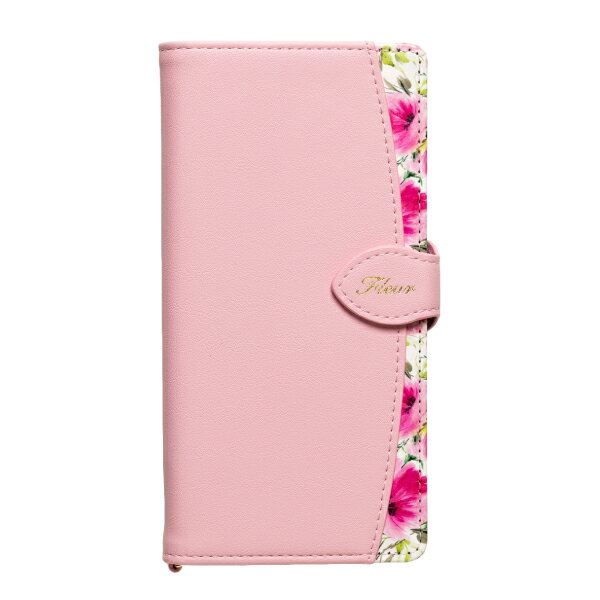 NATURALdesign Google Pixel 8a用 カード入れ・スタンド機能付手帳型ケース FLEUR ピンク GP8A-FLE05