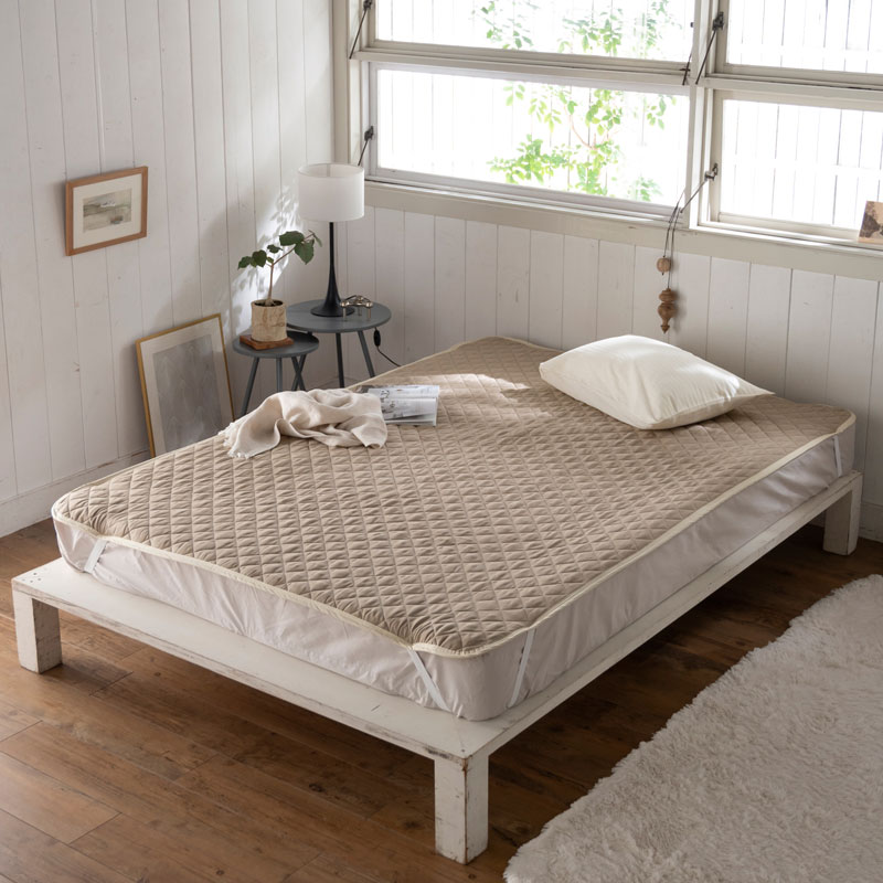 楽天市場】丸三綿業 03BASIC 洗えるベッドパッド キャメル100％ SDL