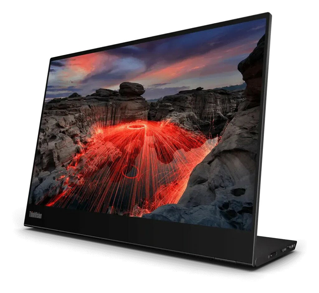 レノボ　ThinkvisionM14 液晶傷あり、保証11月まで レノボ ThinkvisionM14 液晶傷あり、保証11月まで レノボ