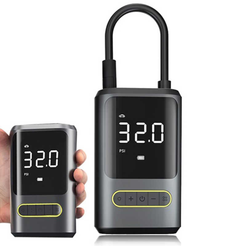 CROSS ROAD｜クロスロード コンパクト 多機能電動空気入れ スマホ充電USBポート付き ブラック ATJ-8466