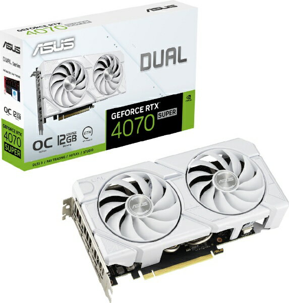 楽天市場】ASUS グラフィックボード DUAL-RTX4070S-O12G-EVO-WHITE