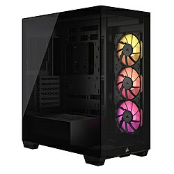 CORSAIR コルセア PCケース ATX /Micro /Extended /Mini-ITX iCUE LINK 3500X RGB Tempered Glass ブラック CC-9011280-WW