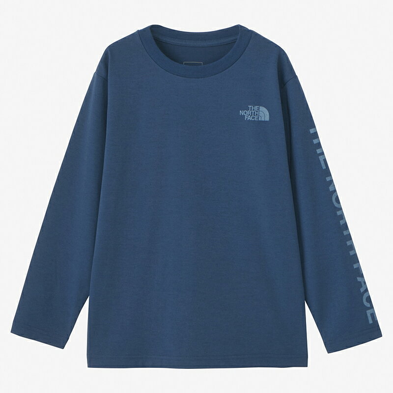 THE NORTH FACE ザ・ノース・フェイス キッズ ロングスリーブ スリーブロゴティー 140 マウンテンブルー OB NTJ82413