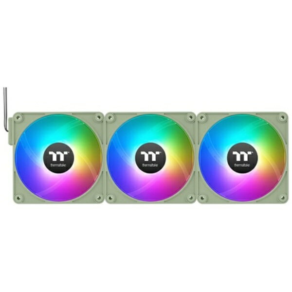 THERMALTAKE｜サーマルテイク ケースファンx3 140mm /1800RPM CT140 EX ARGB Sync PC Cooling Fan 3 Pack Matcha Green CL-F197-PL14MG-A