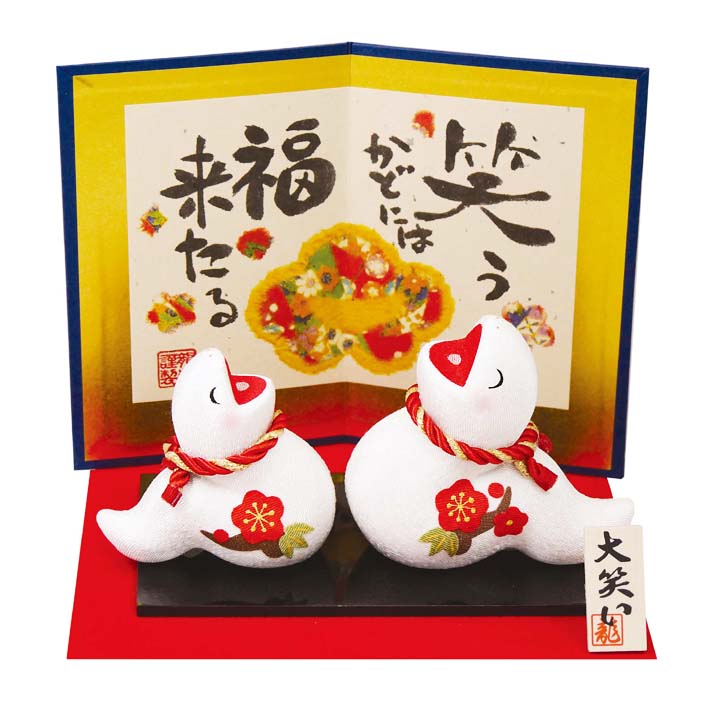 R-0032 2025エトミ 京都 リュウコドウ 大笑い親子巳 屏風付 R00322025エトミ