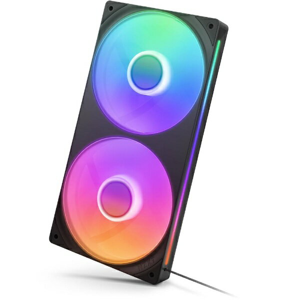 NZXT ケースファンx2 120mm /2400RPM F Series RGB CORE Fans240 2024 ブラック RF-U24HF-B1